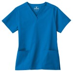 Fundamentals Ladies Two Pocket V-Neck Top - Royal Blue Fundamentals Ladies Two Pocket V-Neck Top - Royal Blue