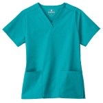 Fundamentals Ladies Two Pocket V-Neck Top - Teal Blue Fundamentals Ladies Two Pocket V-Neck Top - Teal Blue