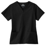Fundamentals Ladies Two Pocket V-Neck Top - Black Fundamentals Ladies Two Pocket V-Neck Top - Black