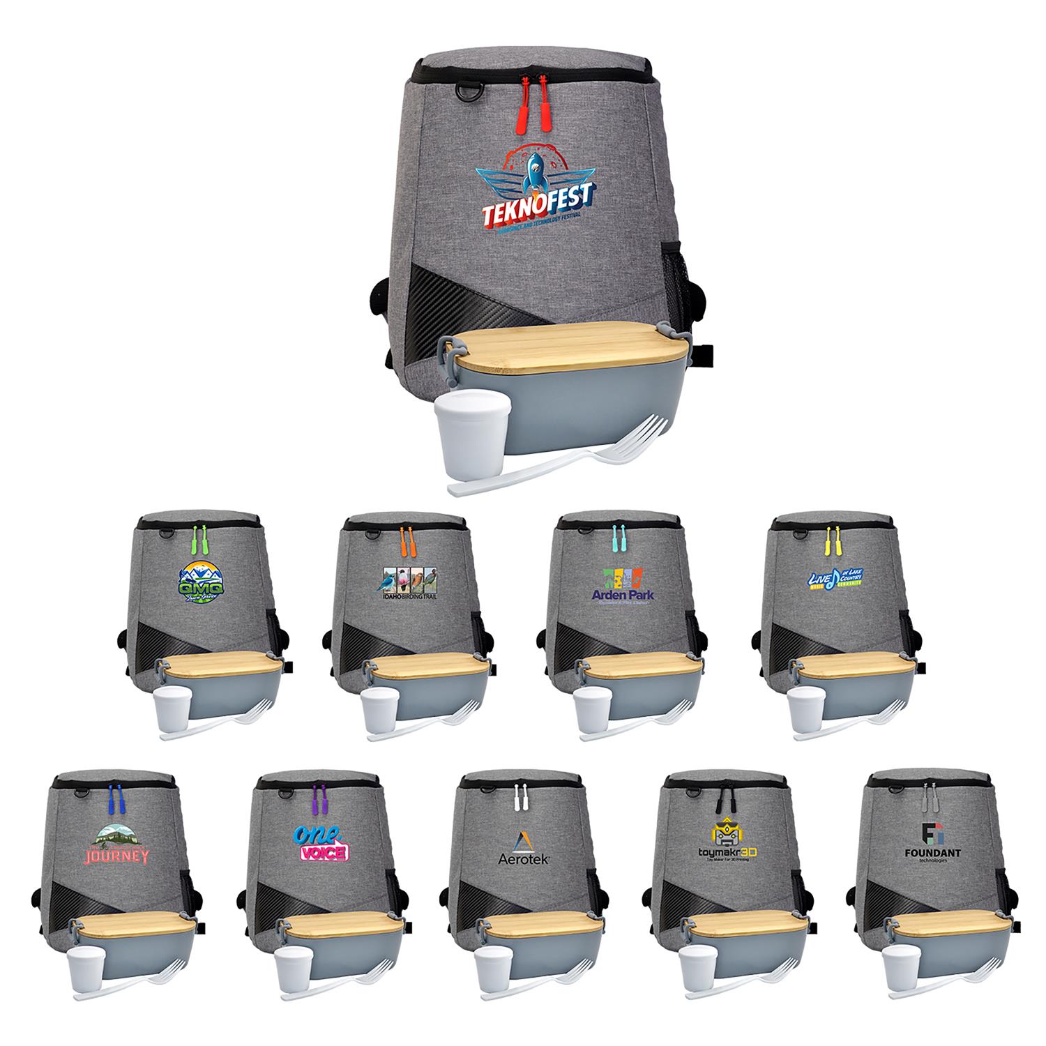 Bamboo Lunch Box Backpack Set 1