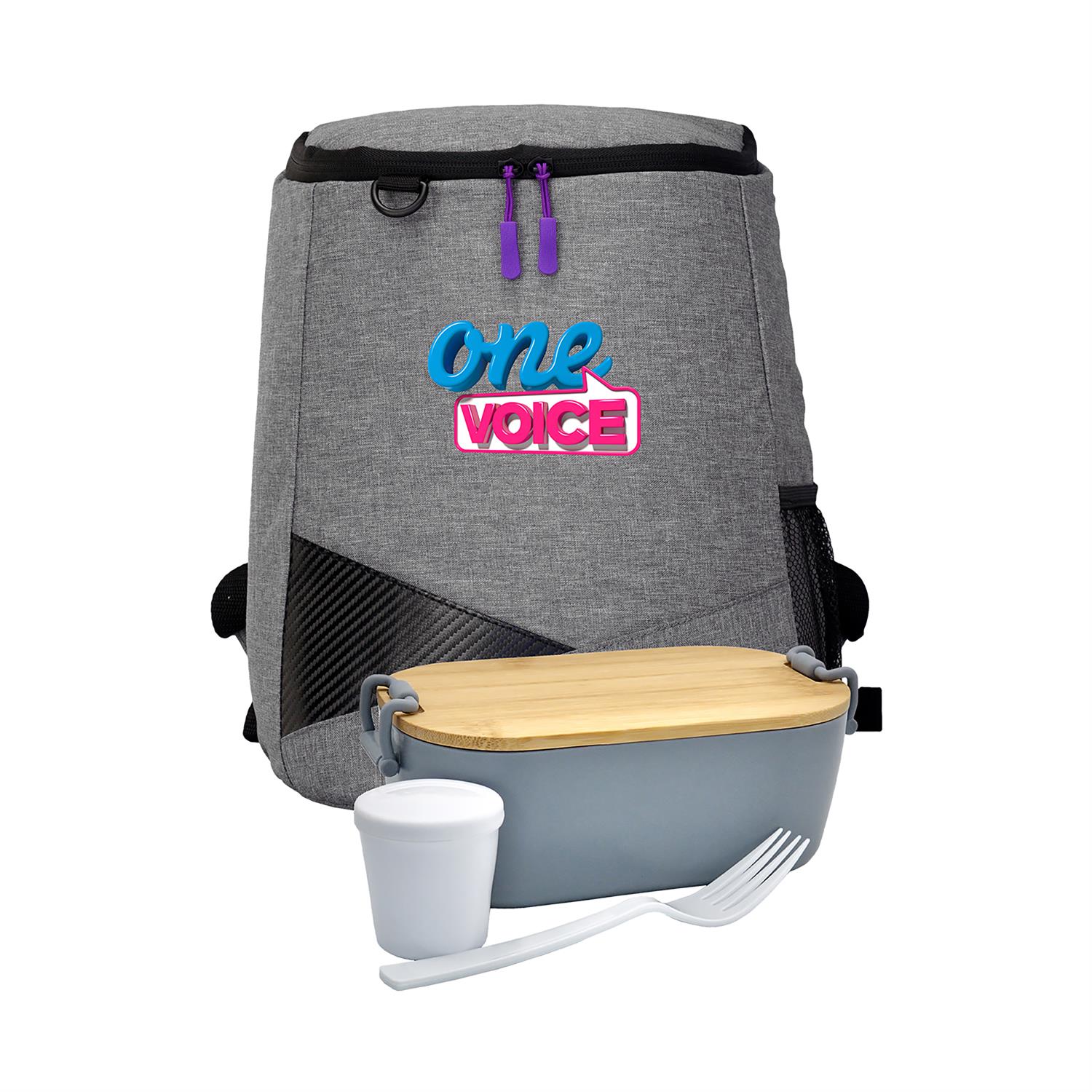 Bamboo Lunch Box Backpack Set 1