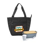 Roam Bamboo Lunch Set - Charcoal Gray Logo Roam Bamboo Lunch Set - Charcoal Gray Logo