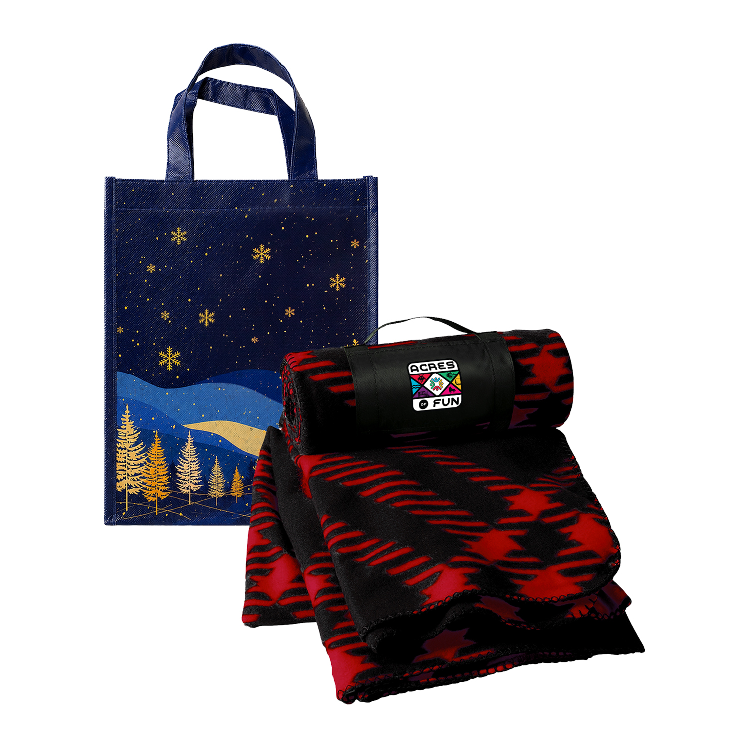 Recycled Fleece Blanket Gift Set 1