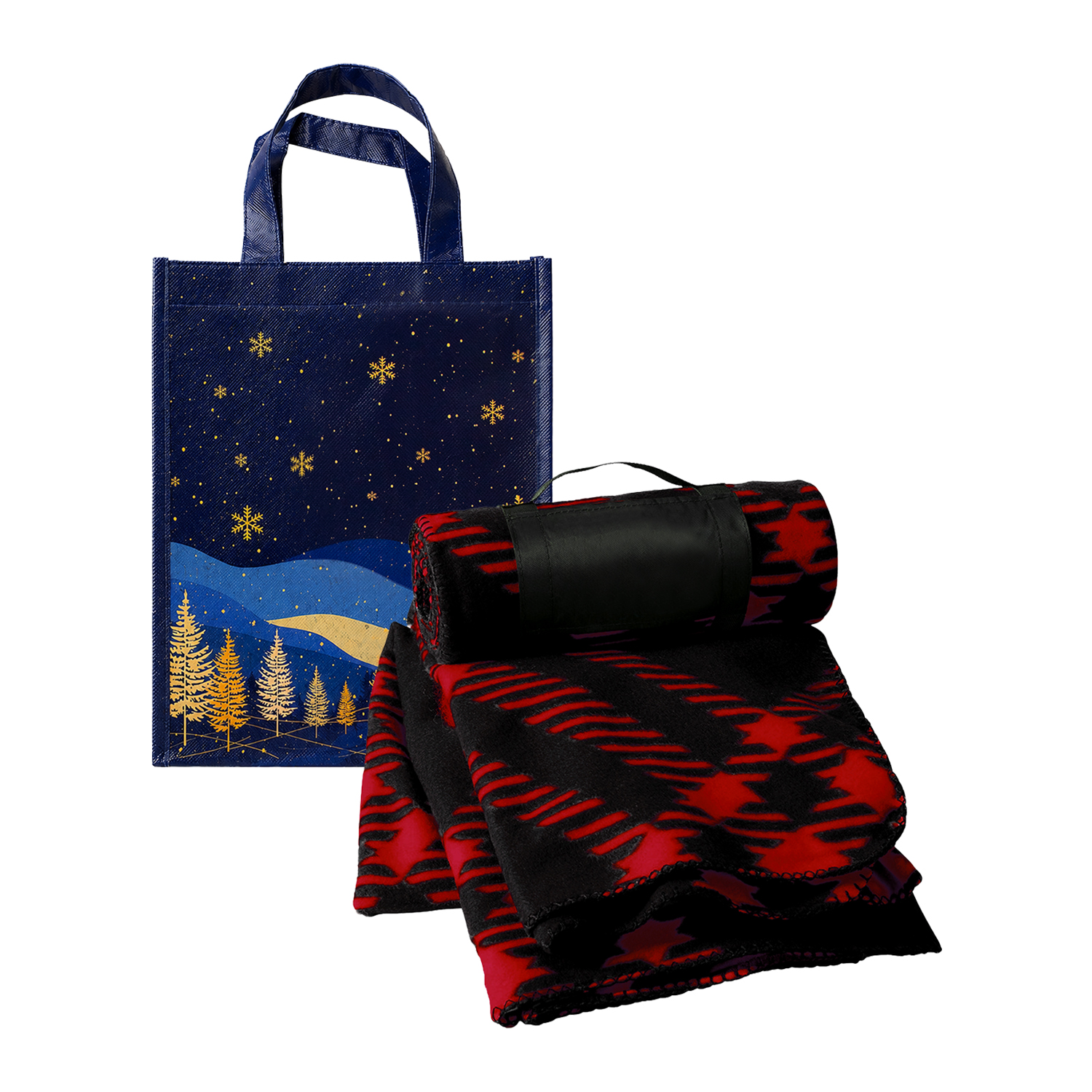 Recycled Fleece Blanket Gift Set 1