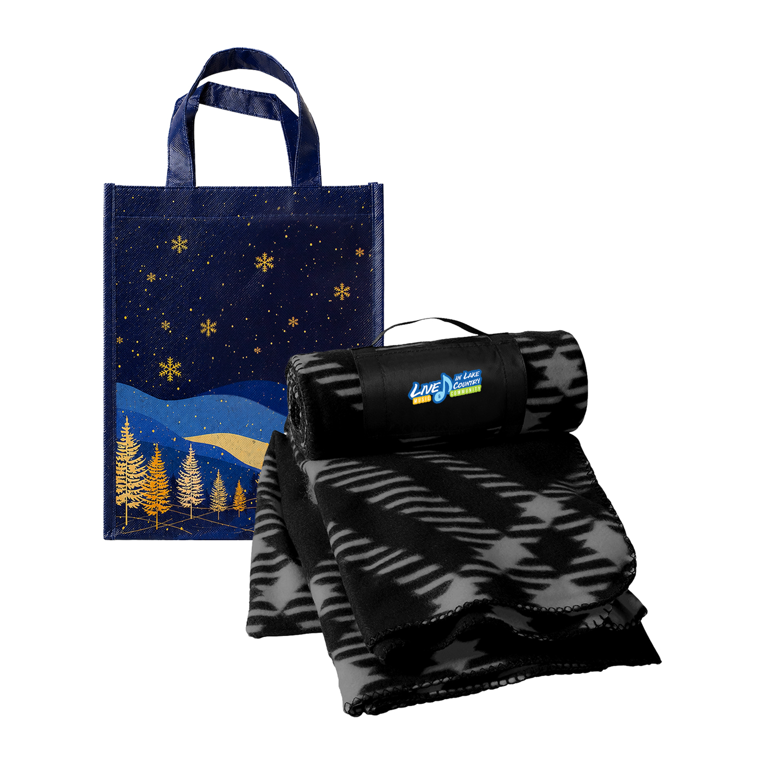 Recycled Fleece Blanket Gift Set 1