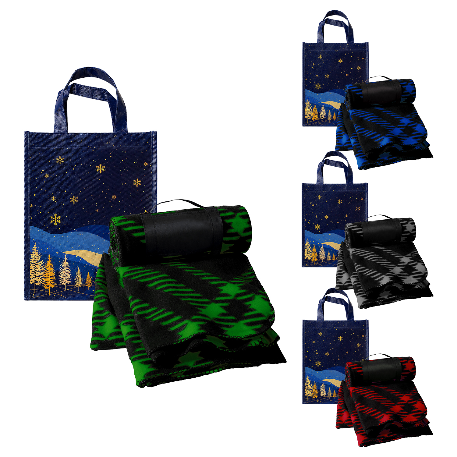 Recycled Fleece Blanket Gift Set 1