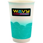 16 oz. Full Color Turbulent Waves Paper Cup - teal 16 oz. Full Color Turbulent Waves Paper Cup - teal