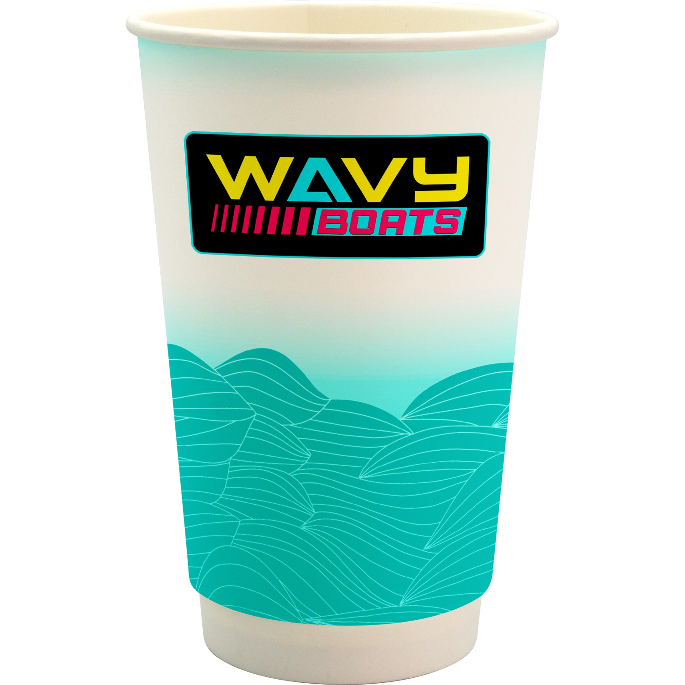 16 oz. Full Color Turbulent Waves Paper Cup 1