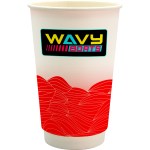 16 oz. Full Color Turbulent Waves Paper Cup - red 16 oz. Full Color Turbulent Waves Paper Cup - red