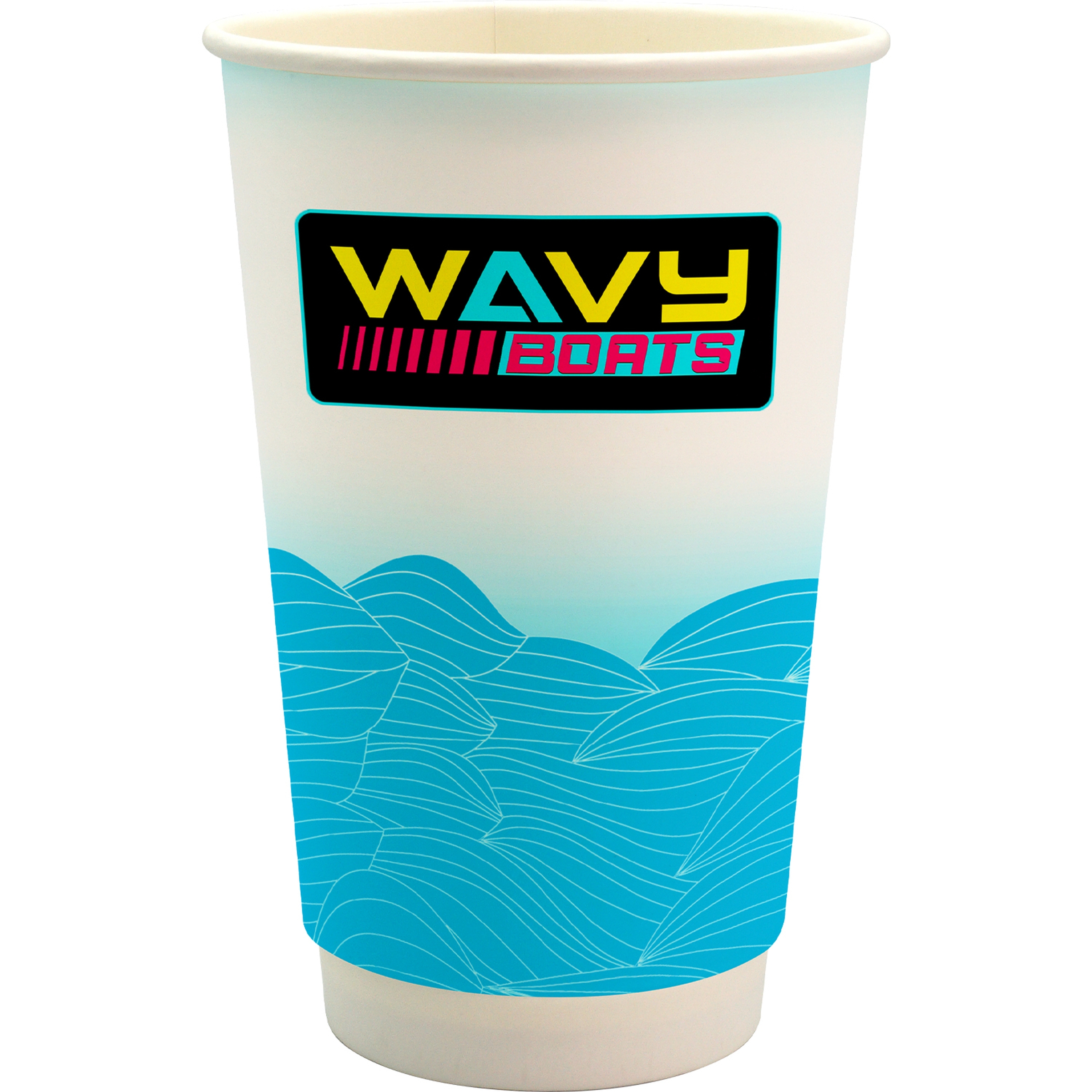 16 oz. Full Color Turbulent Waves Paper Cup 1