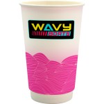 16 oz. Full Color Turbulent Waves Paper Cup - pink 16 oz. Full Color Turbulent Waves Paper Cup - pink