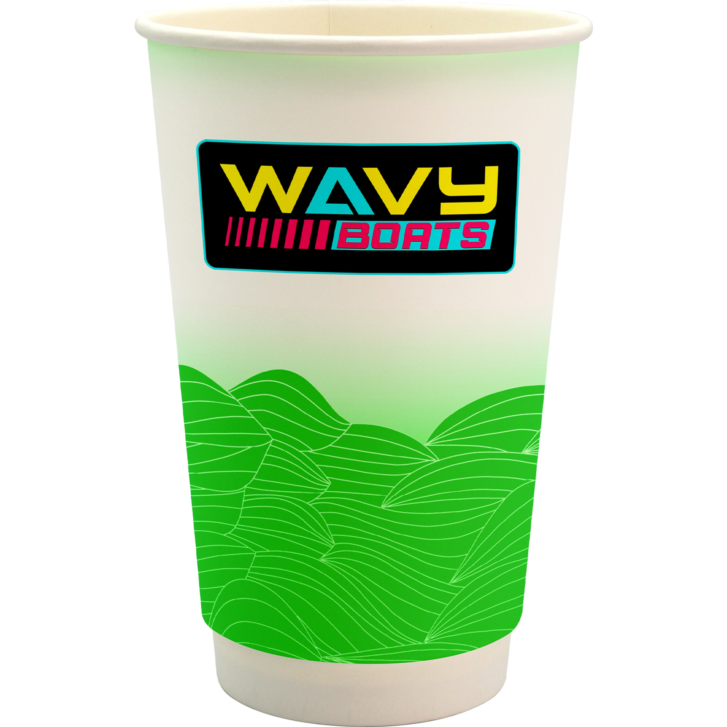 16 oz. Full Color Turbulent Waves Paper Cup 1