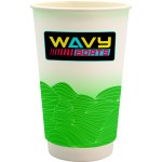 16 oz. Full Color Turbulent Waves Paper Cup - green 16 oz. Full Color Turbulent Waves Paper Cup - green