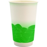 16 oz. Full Color Turbulent Waves Paper Cup - green 16 oz. Full Color Turbulent Waves Paper Cup - green