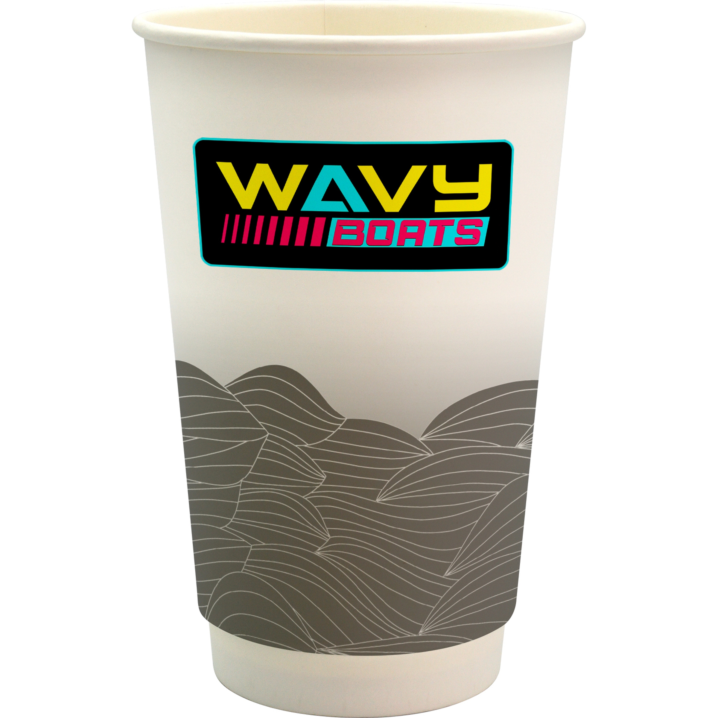 16 oz. Full Color Turbulent Waves Paper Cup 1