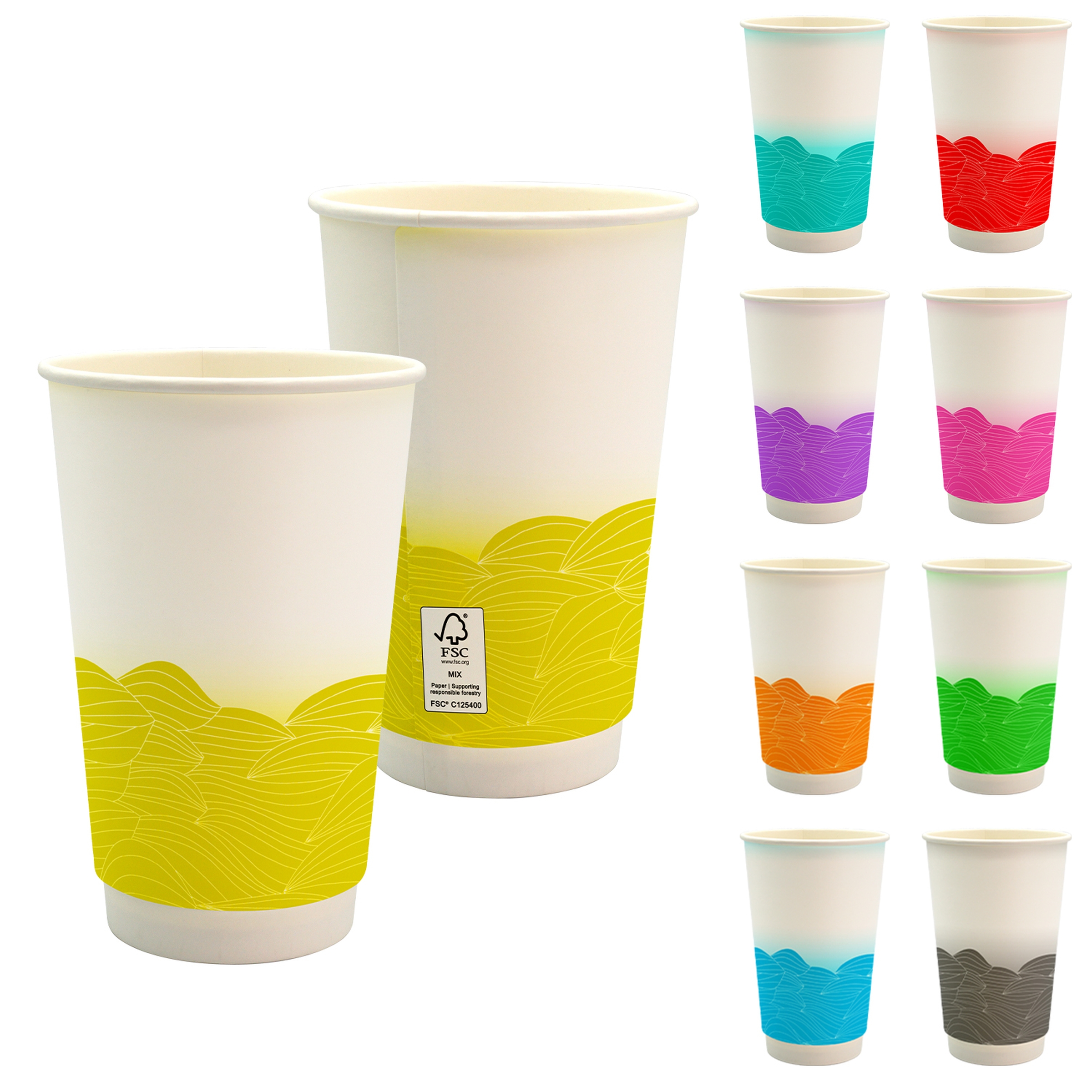 16 oz. Full Color Turbulent Waves Paper Cup 1