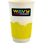 16 oz. Full Color Turbulent Waves Paper Cup - yellow 16 oz. Full Color Turbulent Waves Paper Cup - yellow
