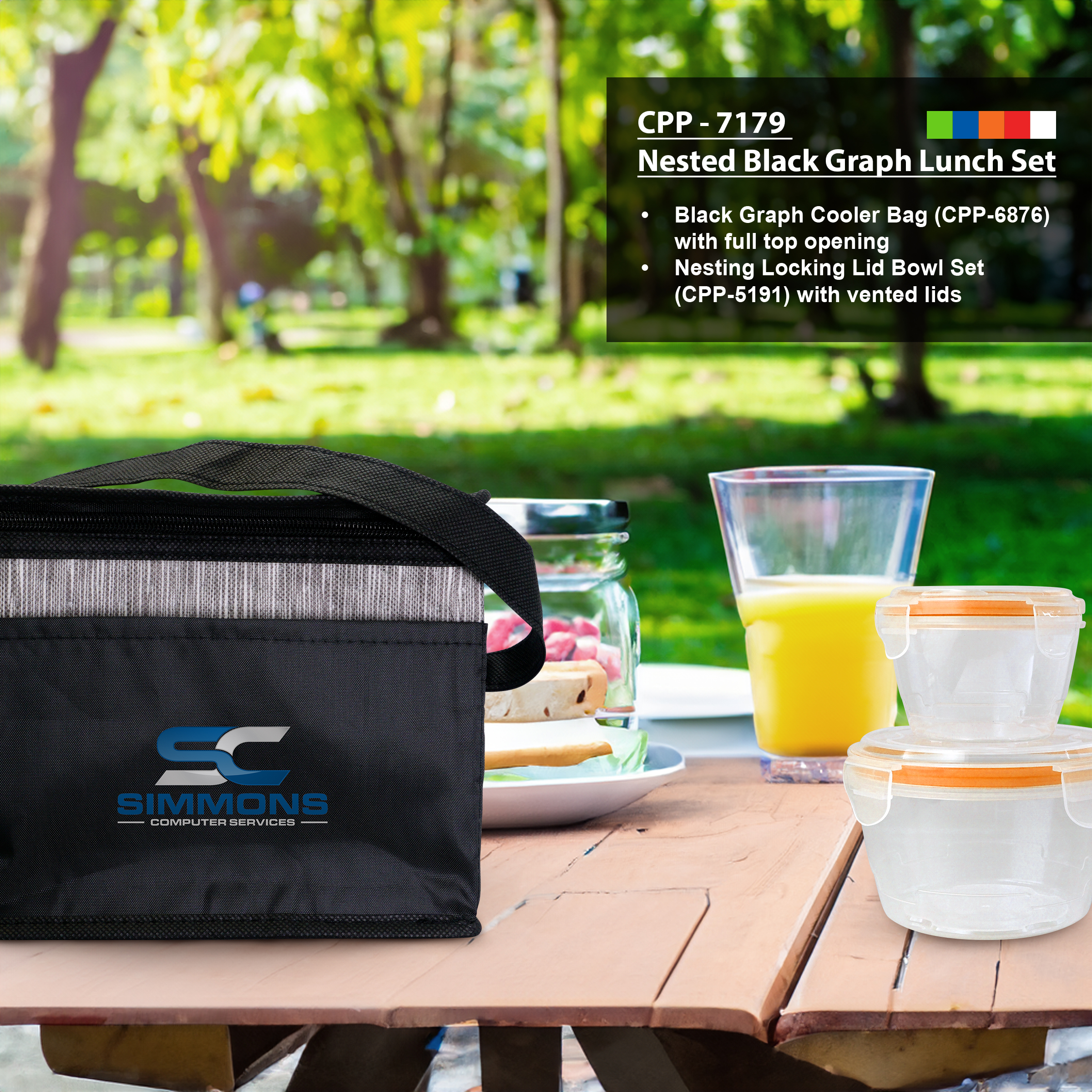 Nested Black Graph Lunch Set 1