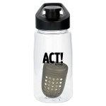 Easy Pour 18 Oz. Recycled Bottle with Floating Infuser - black Easy Pour 18 Oz. Recycled Bottle with Floating Infuser - black