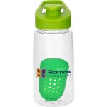 Easy Pour 18 Oz. Recycled Bottle with Floating Infuser - green Easy Pour 18 Oz. Recycled Bottle with Floating Infuser - green