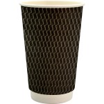 16 oz. Full Color Wave Paper Cup - black 16 oz. Full Color Wave Paper Cup - black