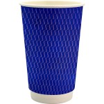 16 oz. Full Color Wave Paper Cup - blue 16 oz. Full Color Wave Paper Cup - blue