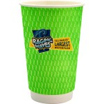 16 oz. Full Color Wave Paper Cup - green 16 oz. Full Color Wave Paper Cup - green
