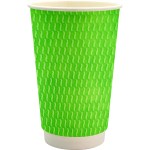 16 oz. Full Color Wave Paper Cup - green 16 oz. Full Color Wave Paper Cup - green