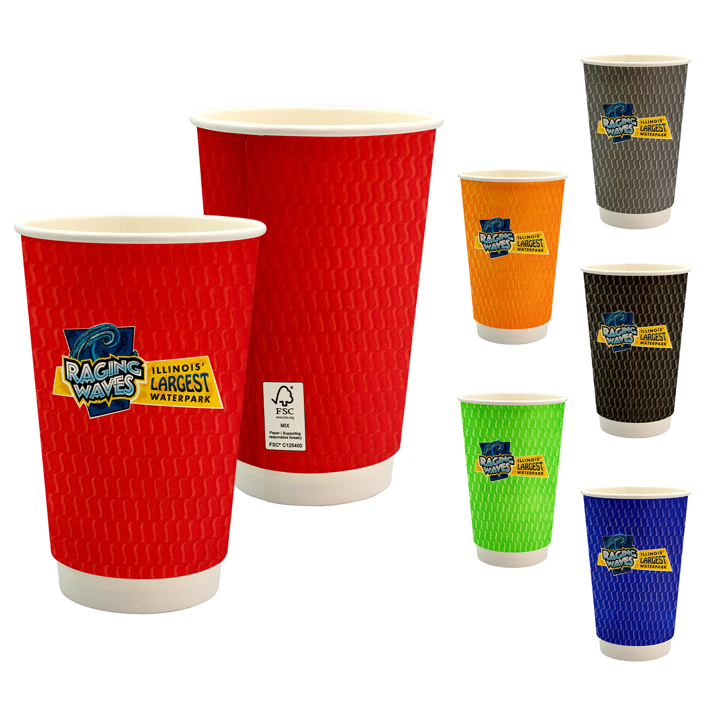 16 oz. Full Color Wave Paper Cup 1