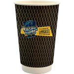 16 oz. Full Color Wave Paper Cup - black 16 oz. Full Color Wave Paper Cup - black