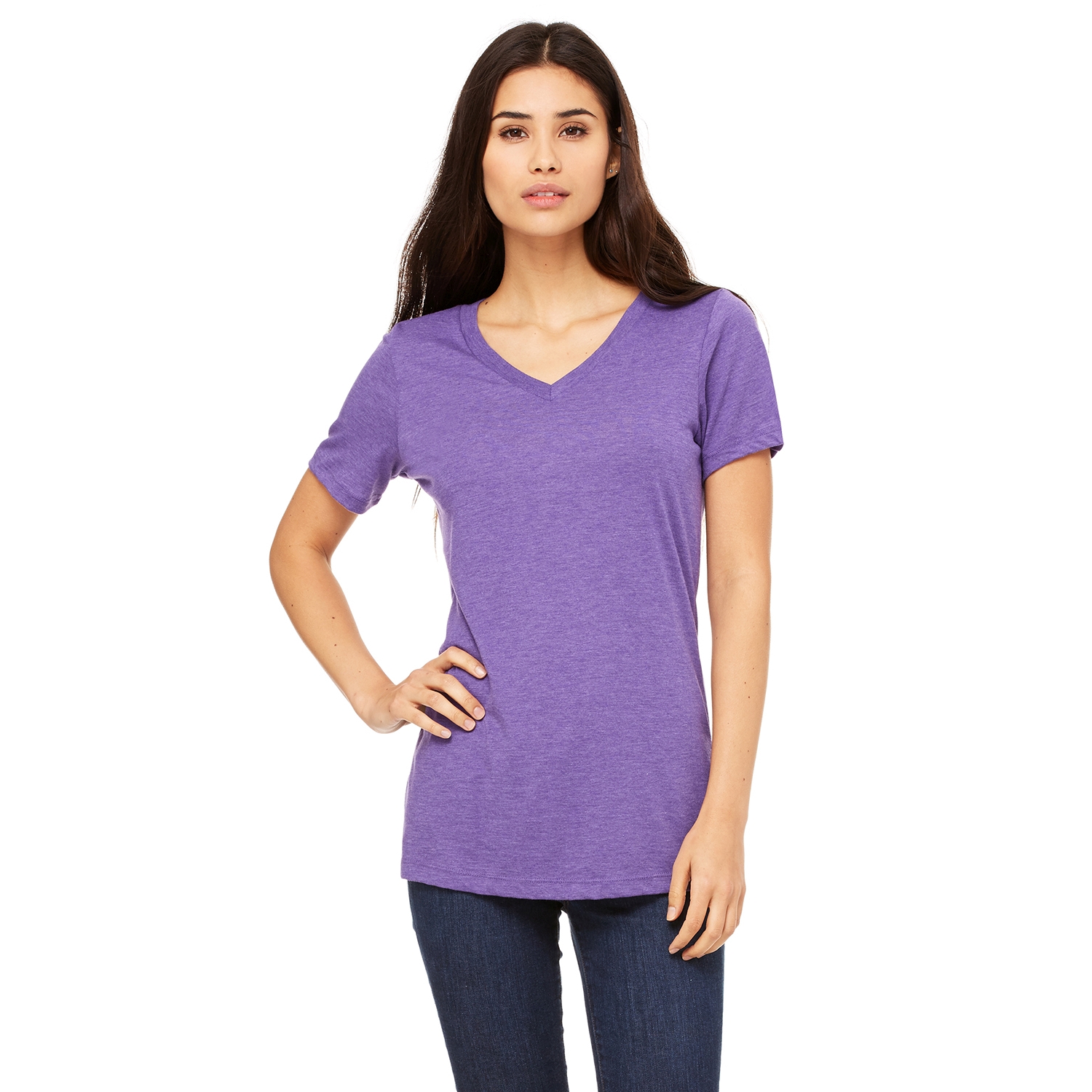 Bella + Canvas® Ladies' Relaxed Jersey Short-Sleeve V-Neck T-Shirt 1