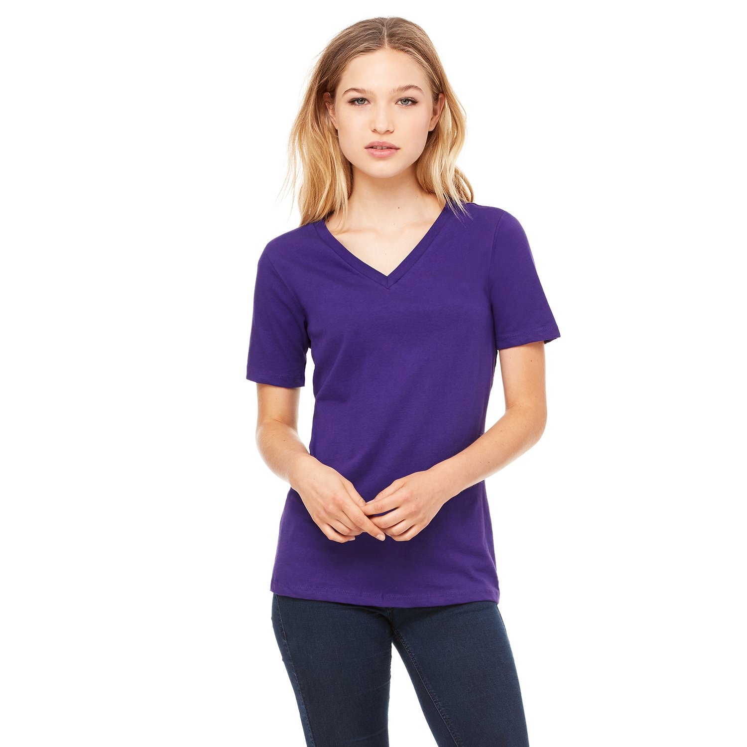 Bella + Canvas® Ladies' Relaxed Jersey Short-Sleeve V-Neck T-Shirt 1