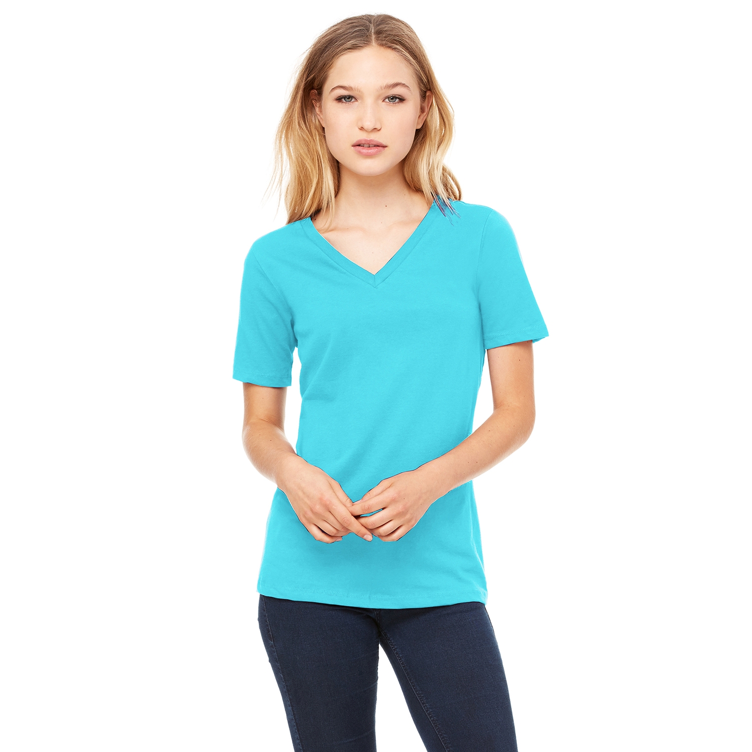 Bella + Canvas® Ladies' Relaxed Jersey Short-Sleeve V-Neck T-Shirt 1