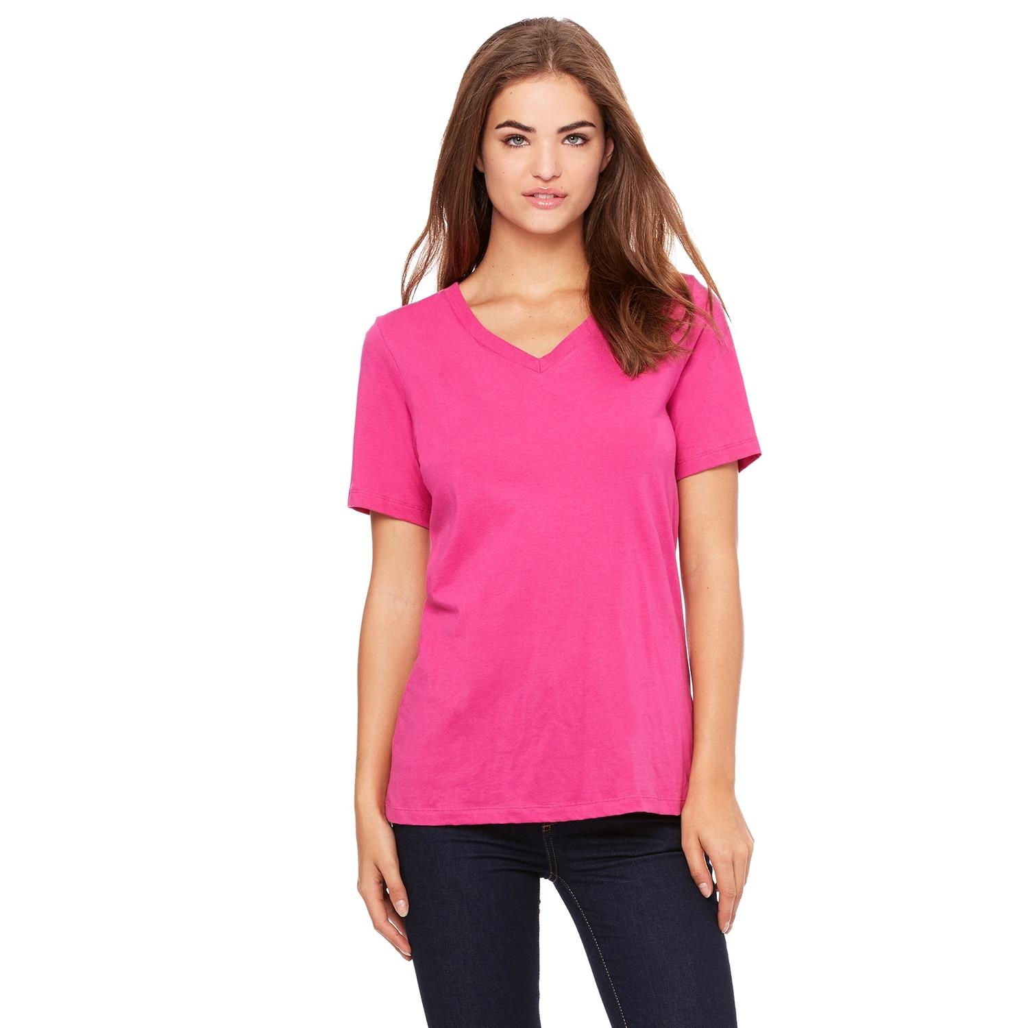 Bella + Canvas® Ladies' Relaxed Jersey Short-Sleeve V-Neck T-Shirt 1