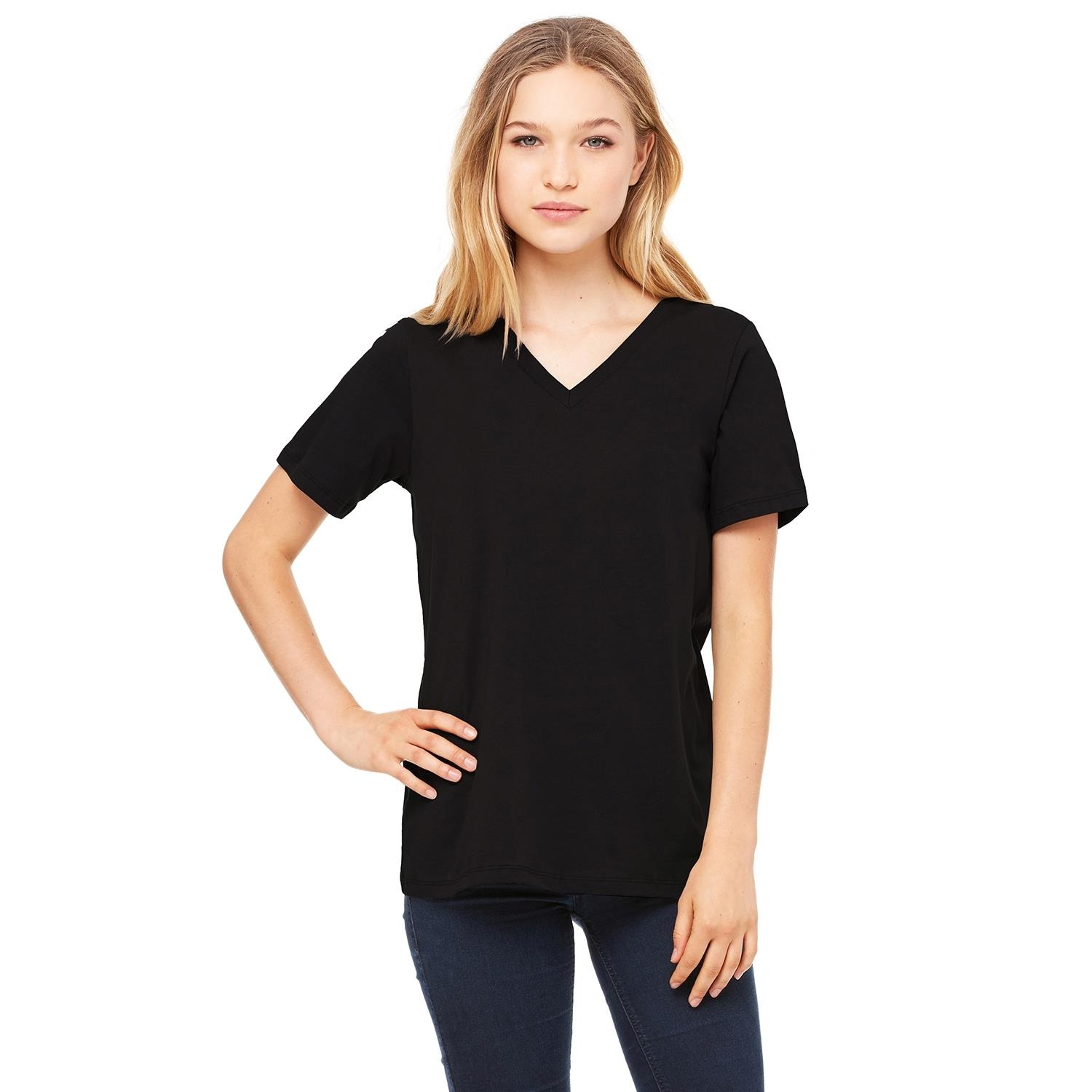 Bella + Canvas® Ladies' Relaxed Jersey Short-Sleeve V-Neck T-Shirt 1