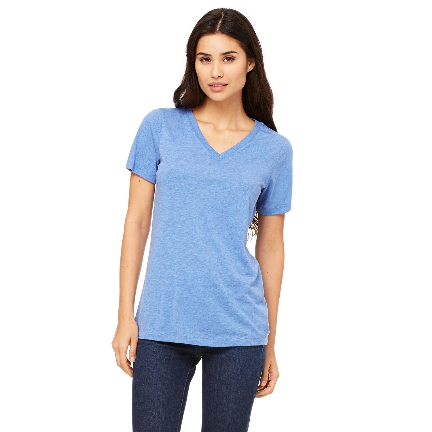 Bella + Canvas® Ladies' Relaxed Jersey Short-Sleeve V-Neck T-Shirt 1
