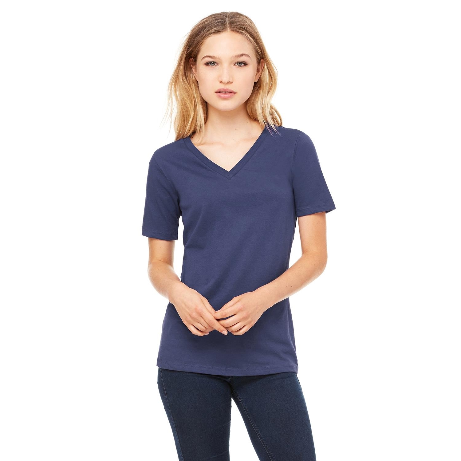 Bella + Canvas® Ladies' Relaxed Jersey Short-Sleeve V-Neck T-Shirt 1