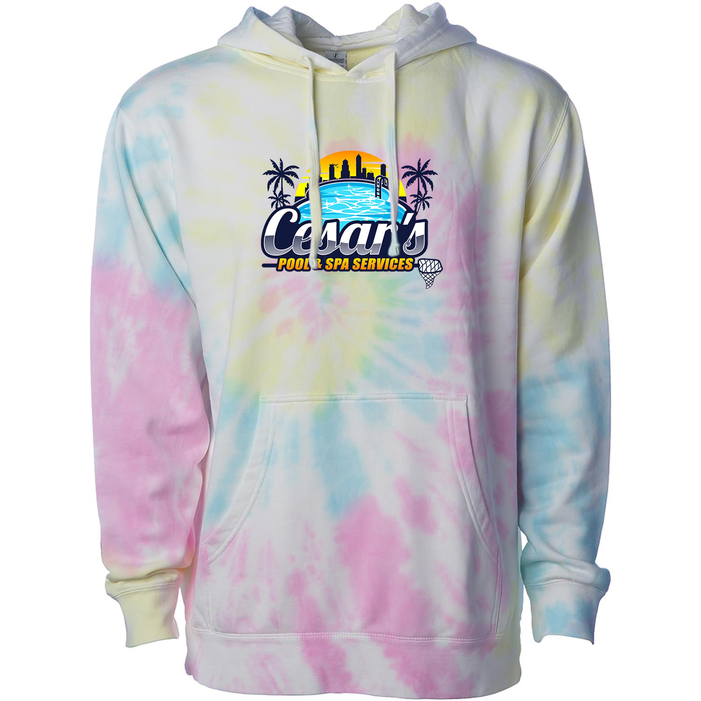Independent Trading Co. Unisex Midweight Tie Dye Hooded Pullover 1