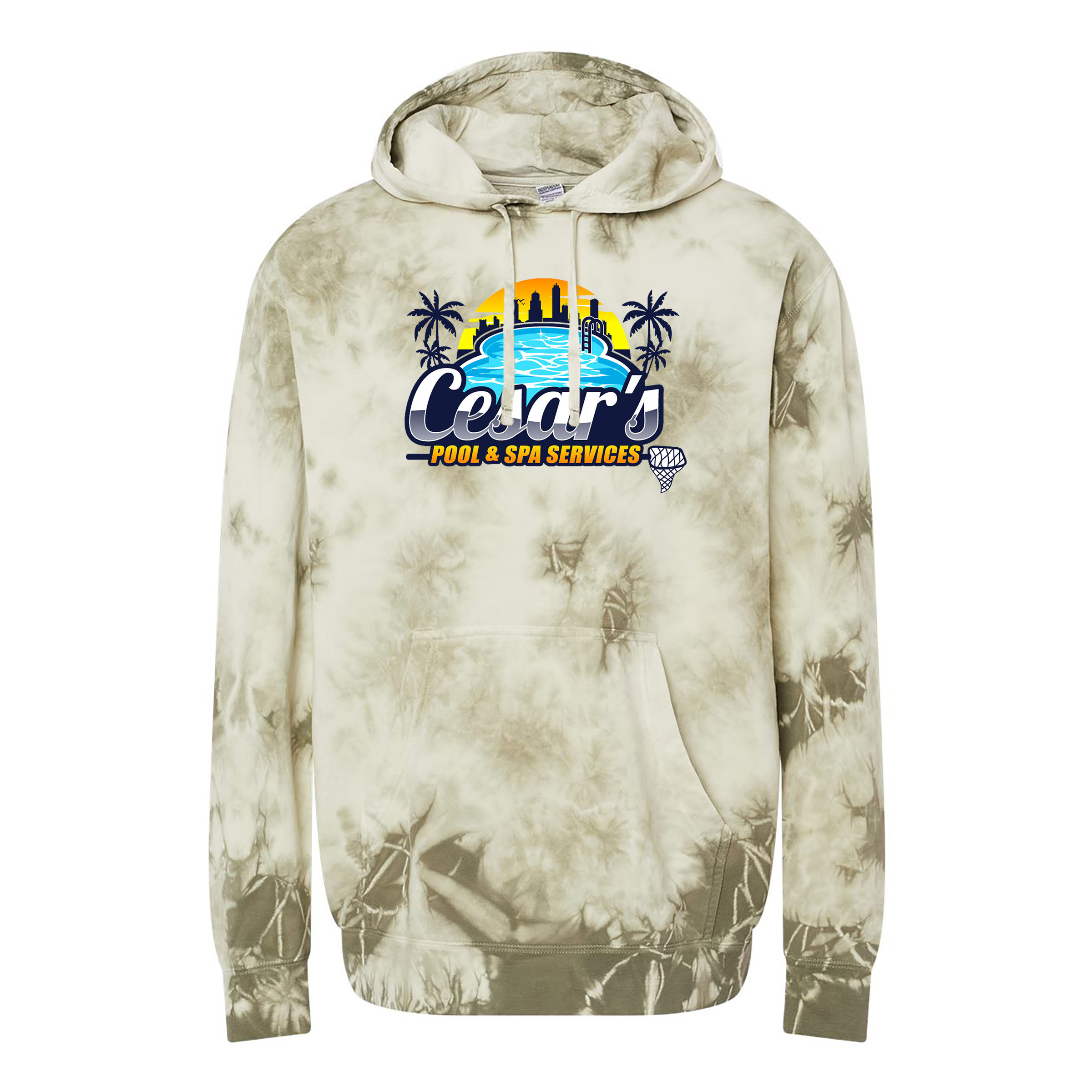 Independent Trading Co. Unisex Midweight Tie Dye Hooded Pullover 1
