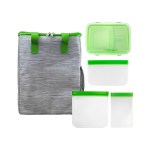 Lunch, Sandwich and Snack Tote Set - Green Lunch, Sandwich and Snack Tote Set - Green