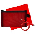 Large Mesh C to C Cable & Cloth Set - Red Blank Large Mesh C to C Cable & Cloth Set - Red Blank