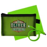 Large Mesh C to C Cable & Cloth Set - Green Logo Large Mesh C to C Cable & Cloth Set - Green Logo