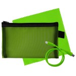 Large Mesh C to C Cable & Cloth Set - Green Blank Large Mesh C to C Cable & Cloth Set - Green Blank
