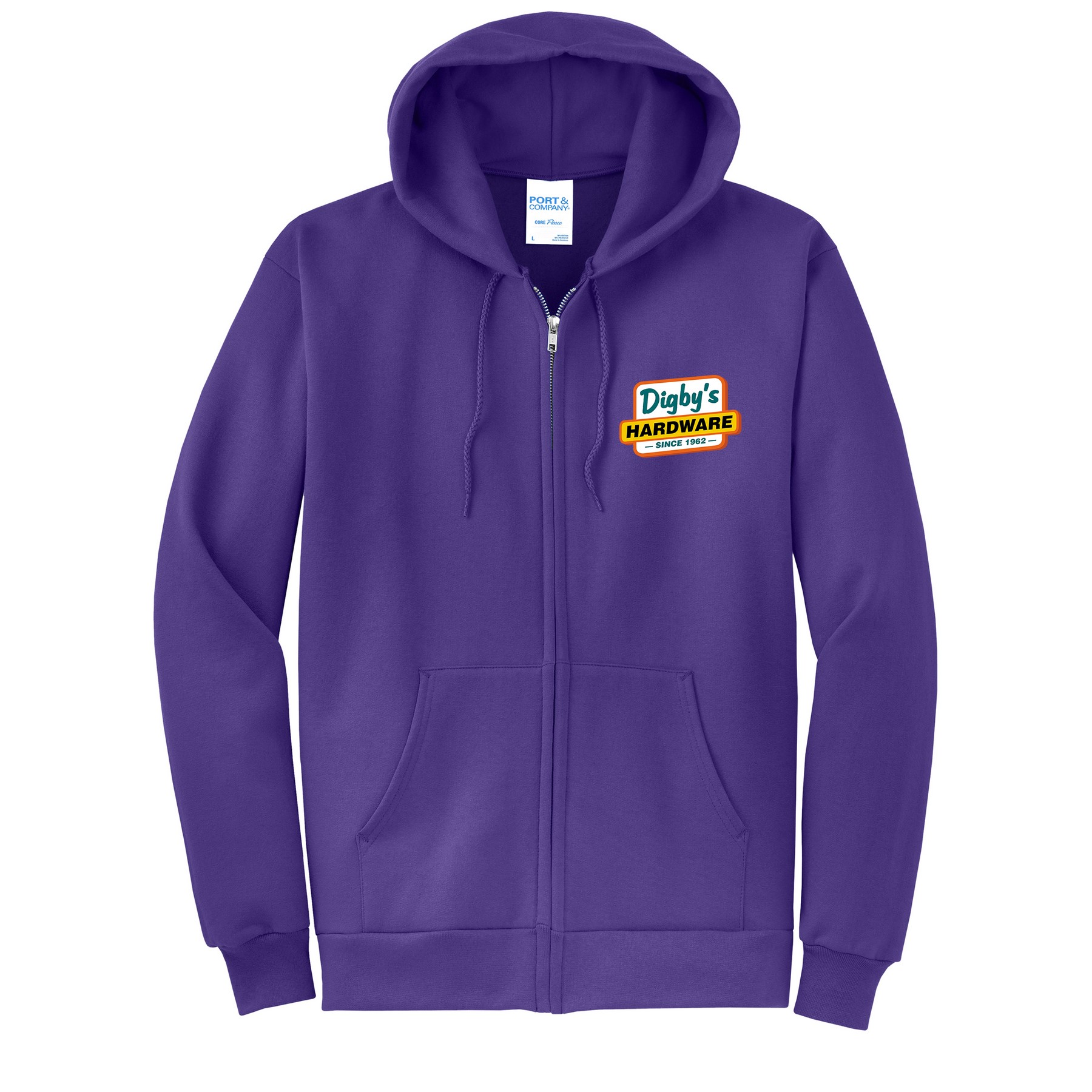 Port & Company® core Fleece Full-Zip Hooded Sweatshirt 1