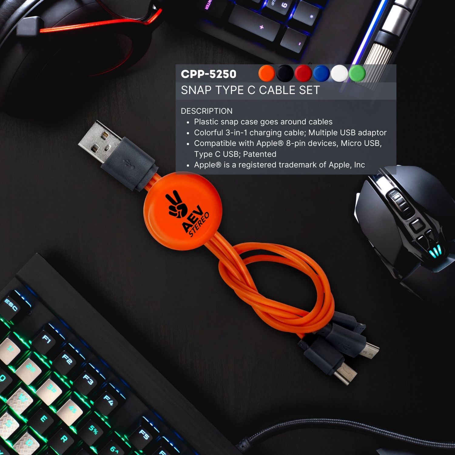 Snap Type C Cable Set 1