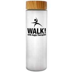 Bamboo Pattern 22 oz. Frosted Glass Bottle 1 Bamboo Pattern 22 oz. Frosted Glass Bottle 1