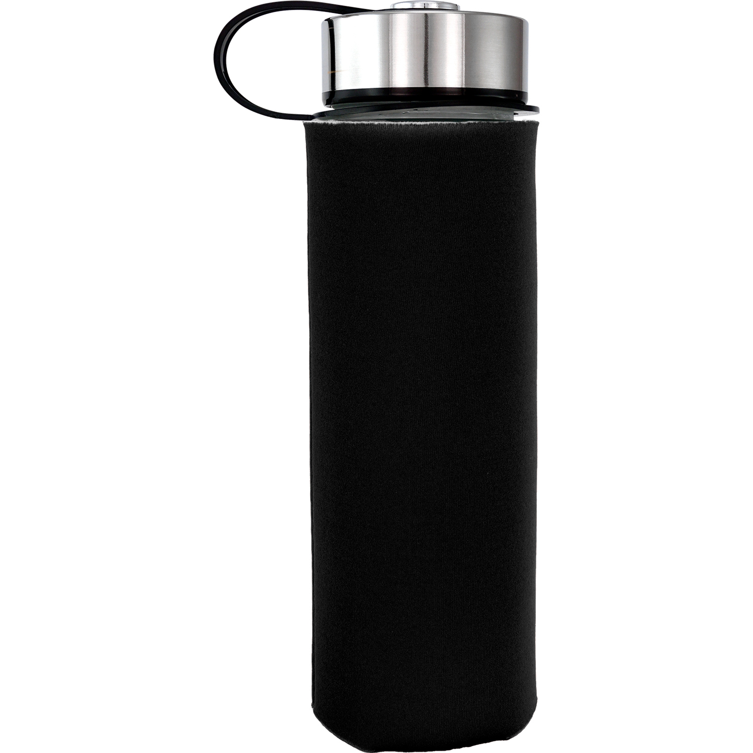 Metal Lanyard 22 oz. Frosted Glass Sleeve Bottle 1