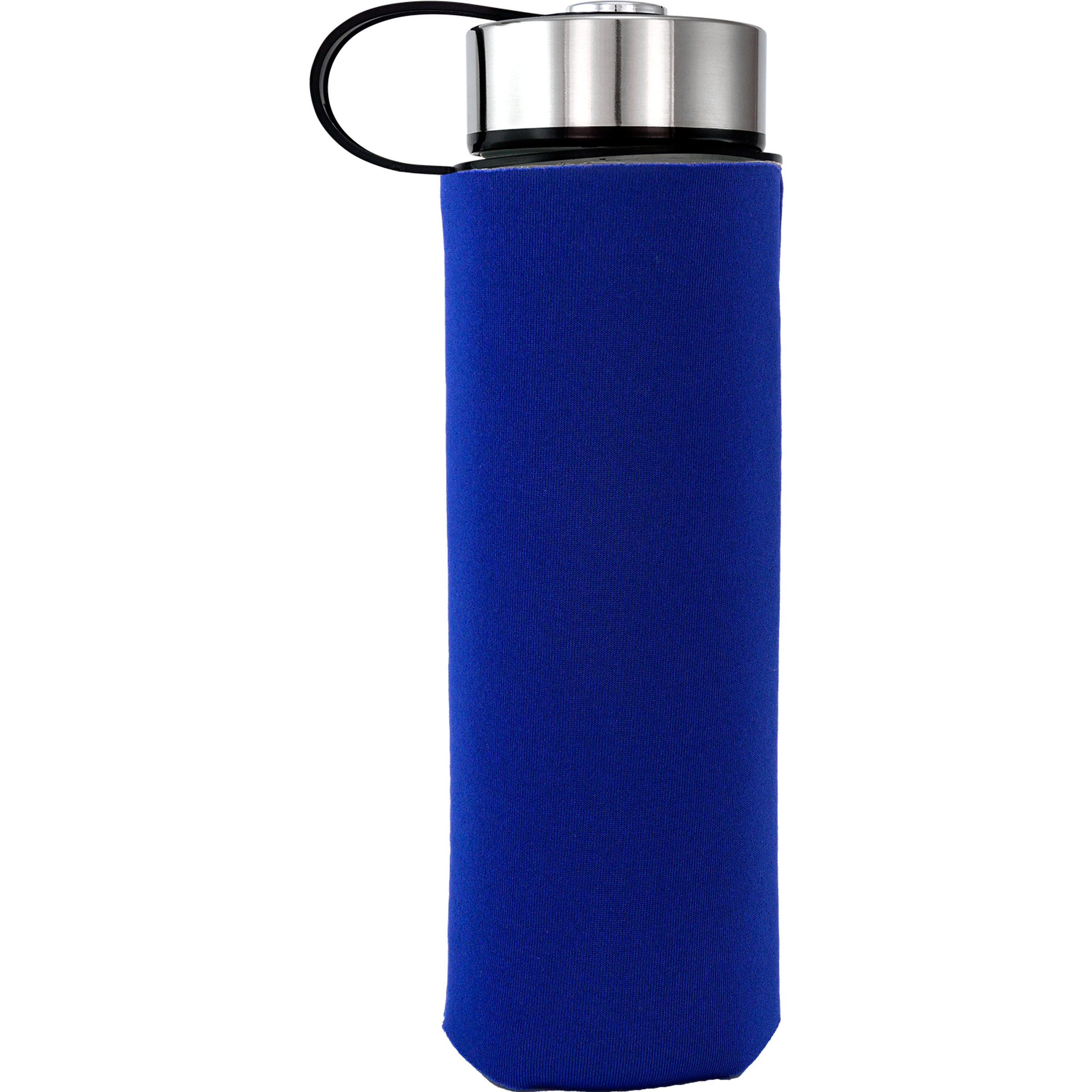 Metal Lanyard 22 oz. Frosted Glass Sleeve Bottle 1
