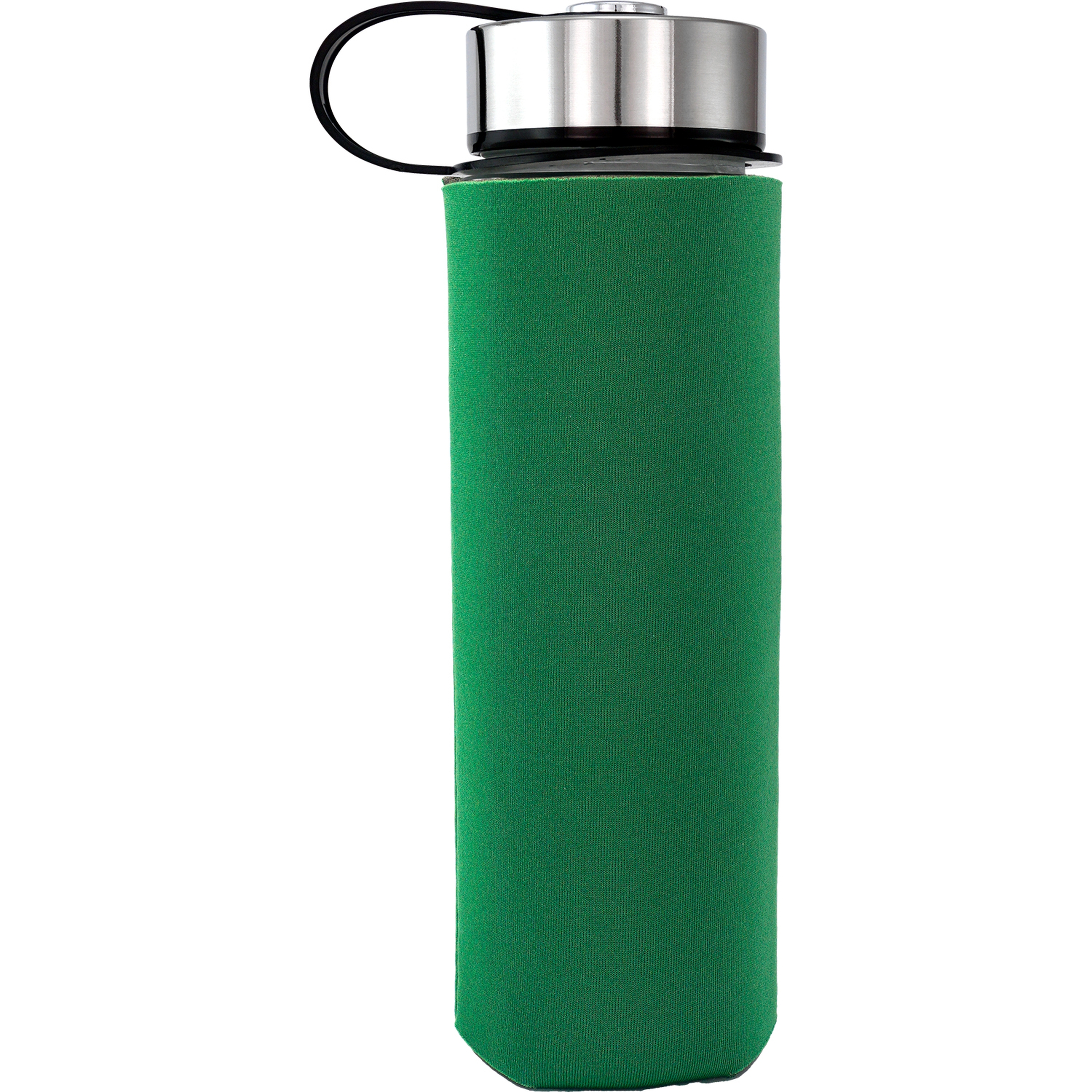 Metal Lanyard 22 oz. Frosted Glass Sleeve Bottle 1