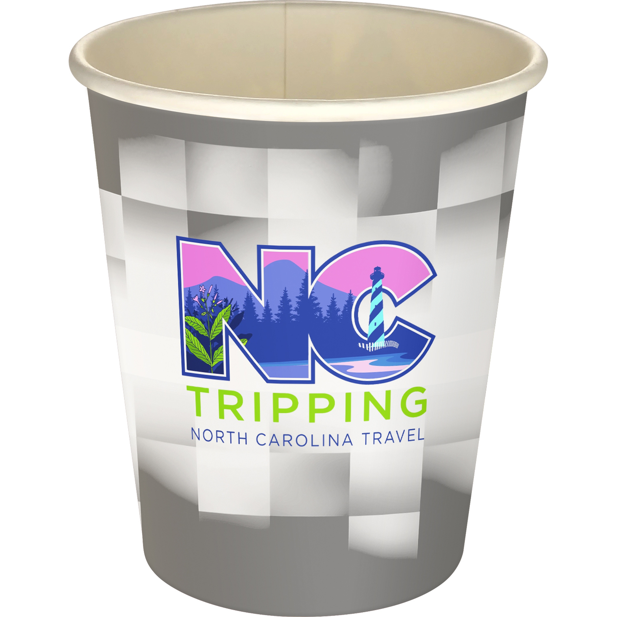 5 oz Full Color Shaded Checkers Paper Cup 1